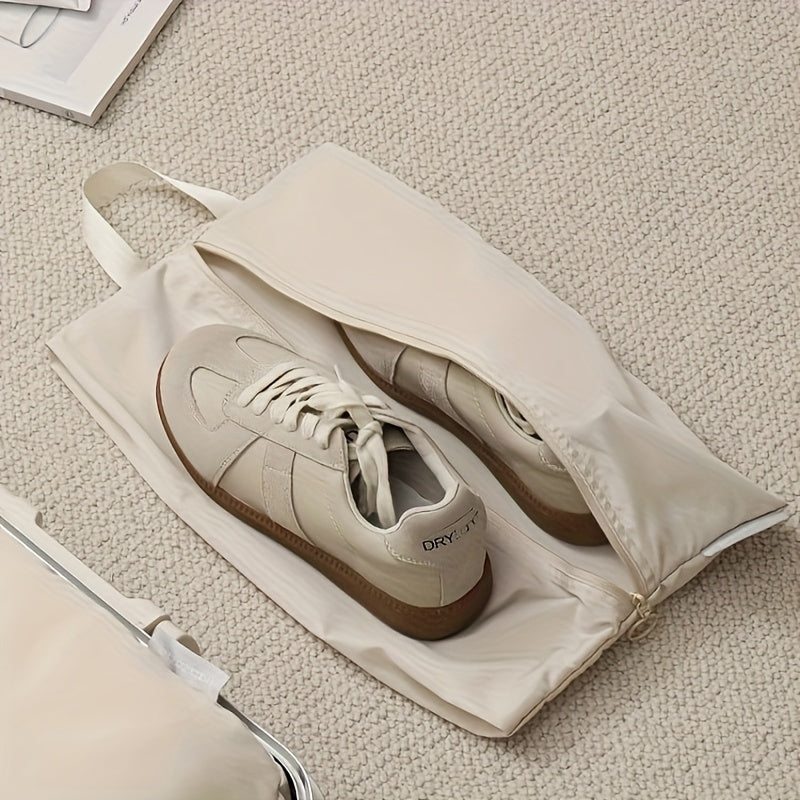 Lightweight Shoe Storage Bag with Handle Durable Fabric Zippered Closure