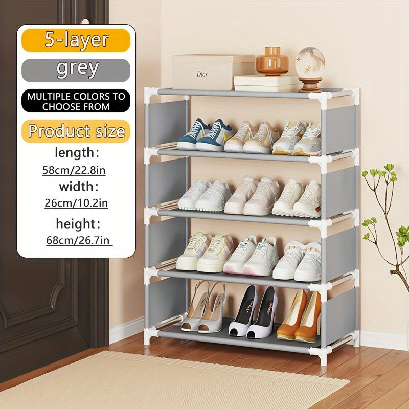 Non-Woven Shoe Rack with Dust-Proof Cover for Home Bedroom Dormitory Storage