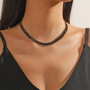 Women's Rhinestone Necklace with Tassel Pendant for Gift