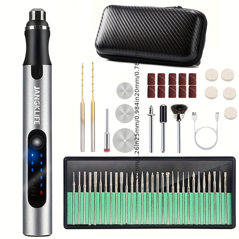 Cordless Rotary Tool Set with Rechargeable Battery and Variable Speed Carving Pen