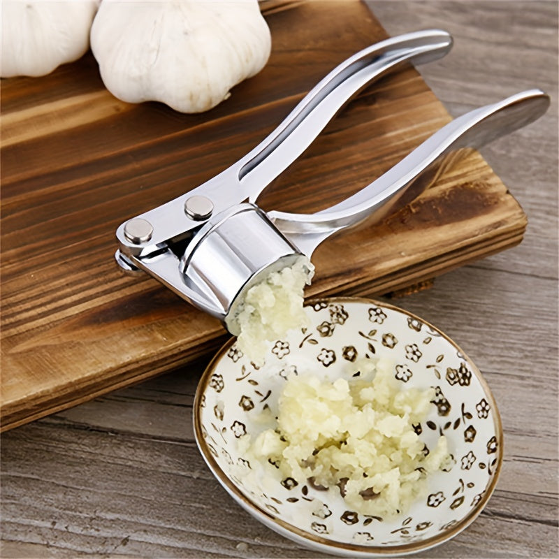 Handheld Metal Garlic and Ginger Press Kitchen Tool for Crushing and Mincing