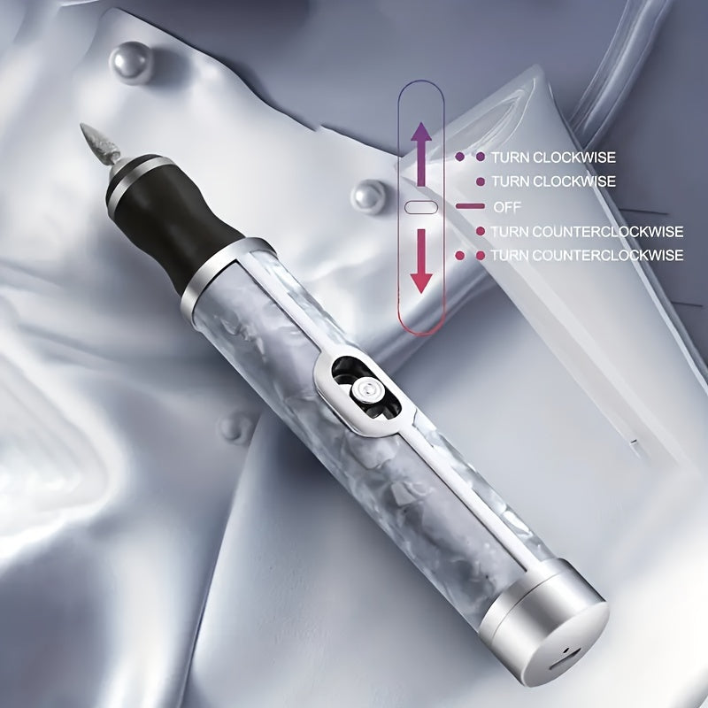 Маникюрный полировщик с 18 насадками, перезаряжаемый, USB-зарядка, многофункциональный инструмент для ногтей