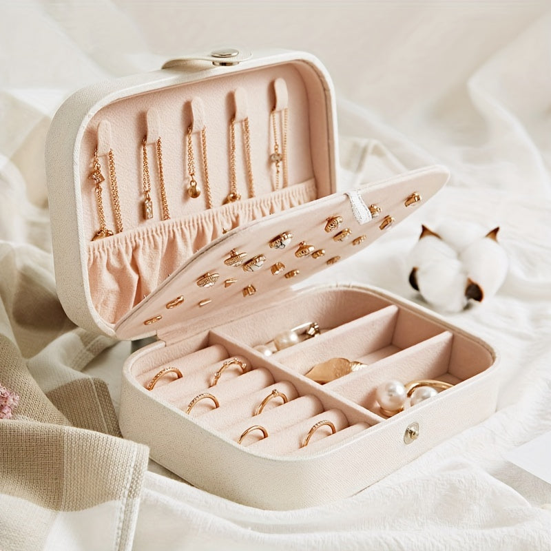 Mini Portable Jewelry Storage Box for Travel and Organization