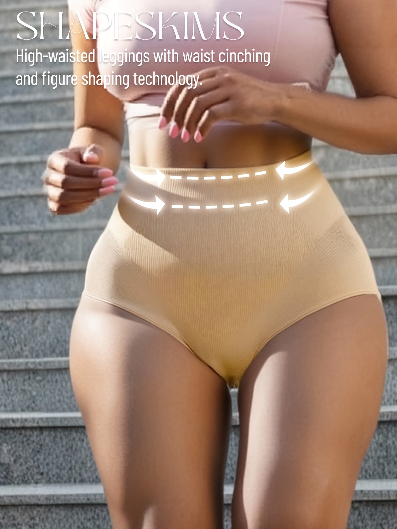 Women's Seamless High-Waisted Sports Underwear Breathable Stretchy All-Season