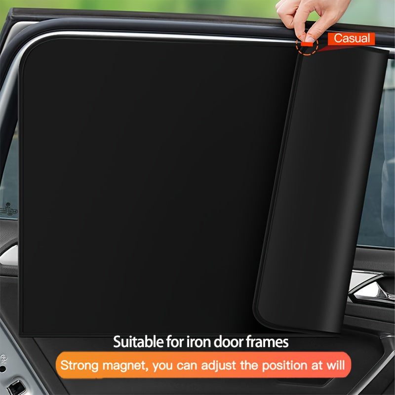 Universal Car Sunshade With Magnetic Suction UV Protection Foldable