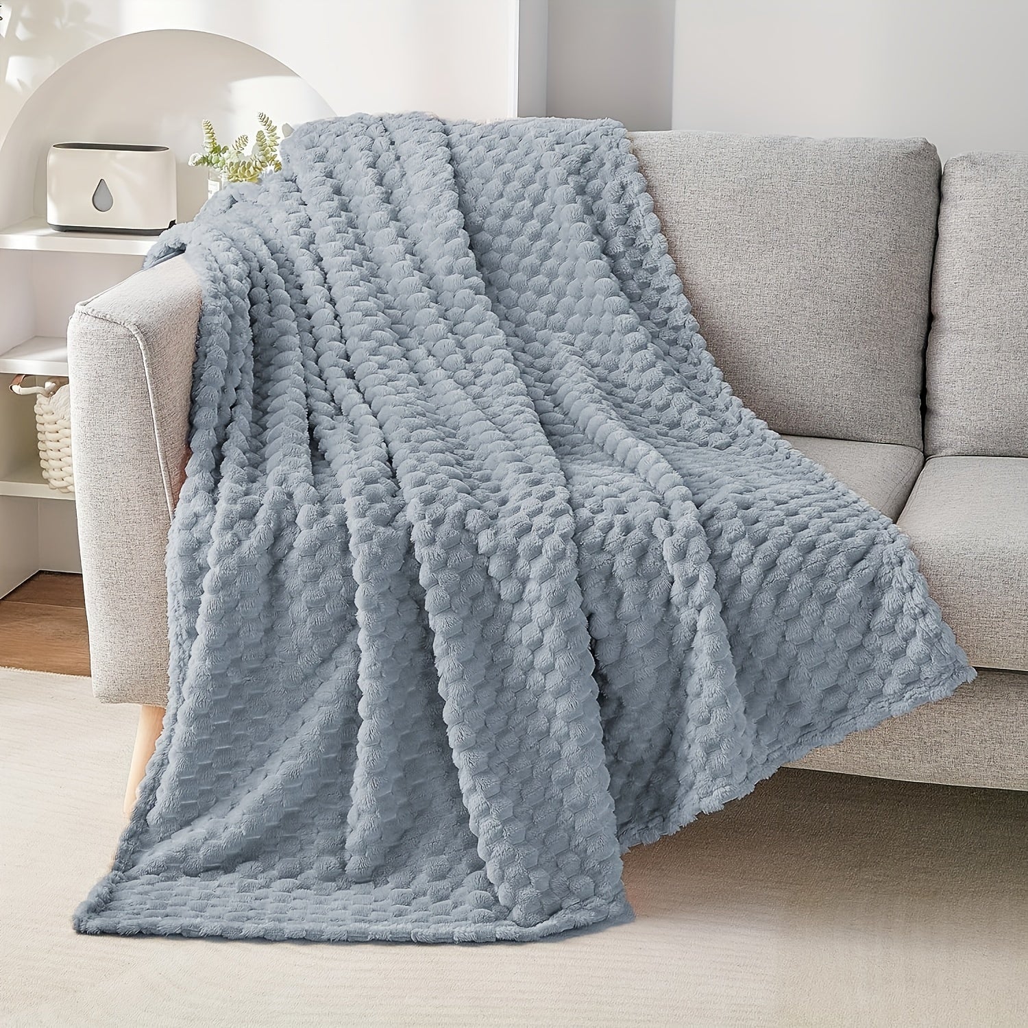 Cozy 3D Fleece Throw Blanket for Couch or Bed Large Plush Sherpa Warm