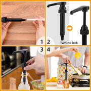 2 piezas de dispensador de bomba para botellas de jarabe de café, especias y aceite de 25.4 Oz