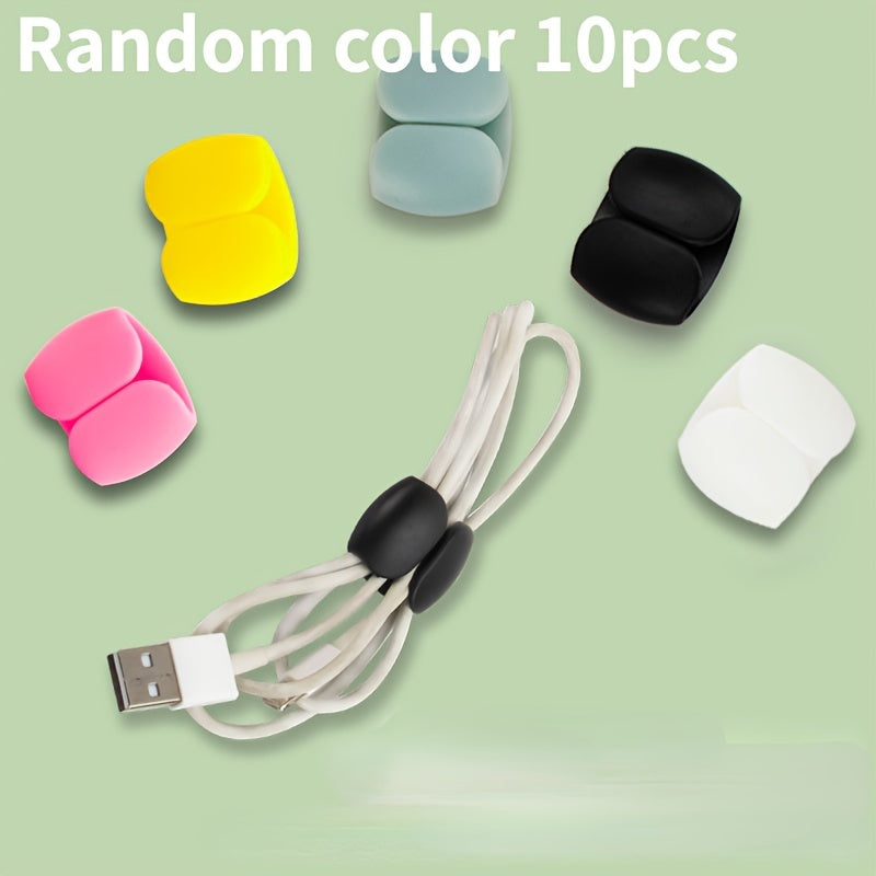 Multifunctional Plastic Cable Organizer Clips with Storage Buckle for Home Office
