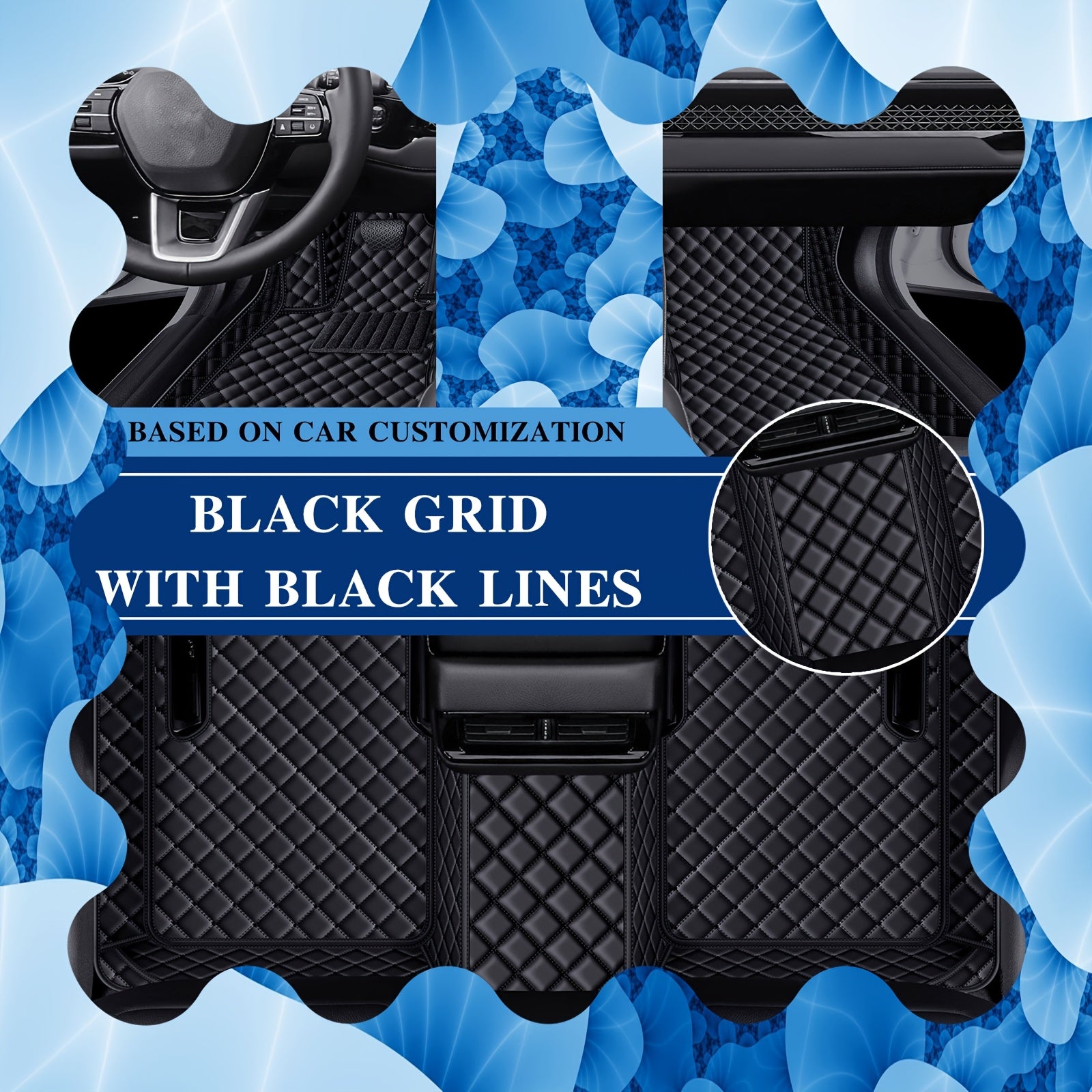 Avtomobil uchun to‘liq atrofdagi sun’iy charm qoplamali pol matosi, suv o'tkazmaydigan, changga chidamli, aşınmaya qarshi