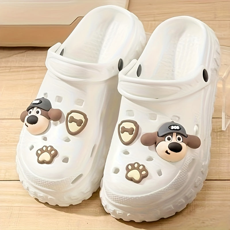 Women's Breathable EVA Slip-On Sandals with Cartoon Dog Design for Indoor Outdoor