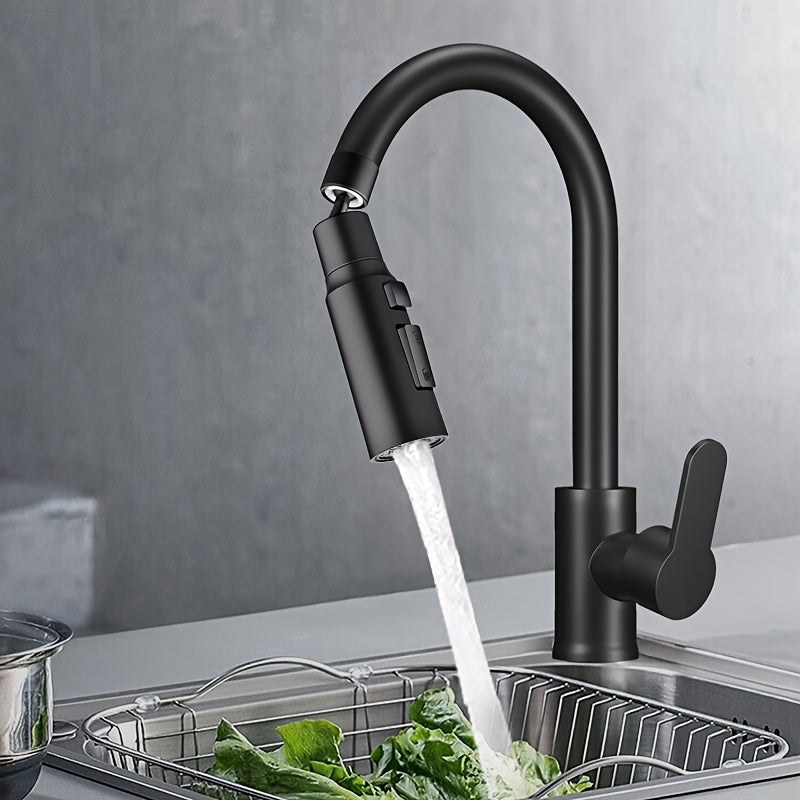 High-Pressure Kitchen Faucet with Pull-Down Sprayer Single Handle 2 Spray Modes