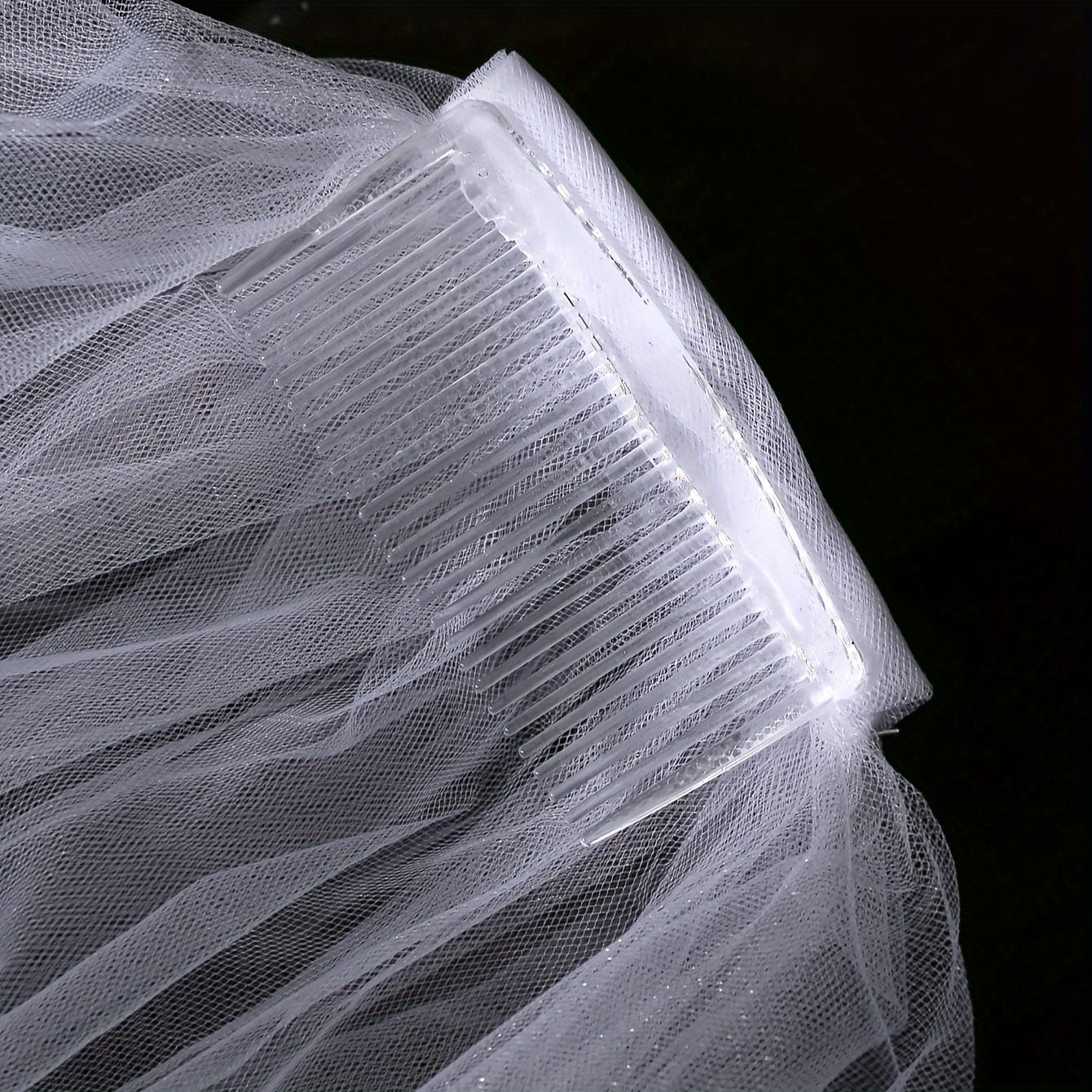 Toʻy va fotosuratlar uchun Bridal Veil Lenta Toʻqima Gul Mavzusi Polyester