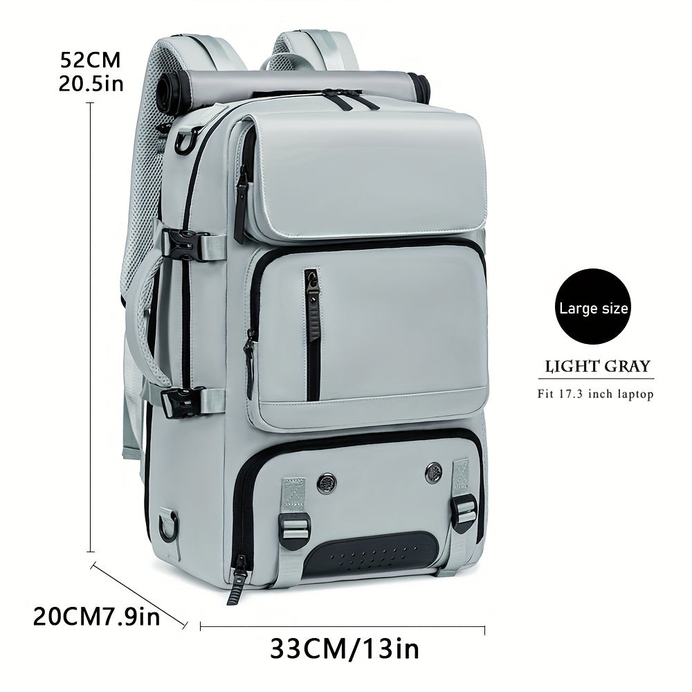 Unisex Water-Resistant Laptop Backpack for Business Travel and Daily Use with USB Charging and Large Capacity