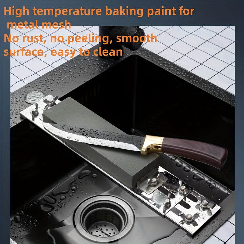 Moslashuvchan zanglamaydigan po'latdan yasalgan oshxona pichog'ini qattiqlash uchun rack, 2 ta, sinkga o'rnatiladi, sirpanmaydigan