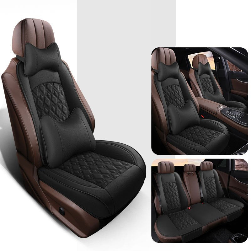 Car Seat Cover Universal PU Leather Breathable All-Season Cushion