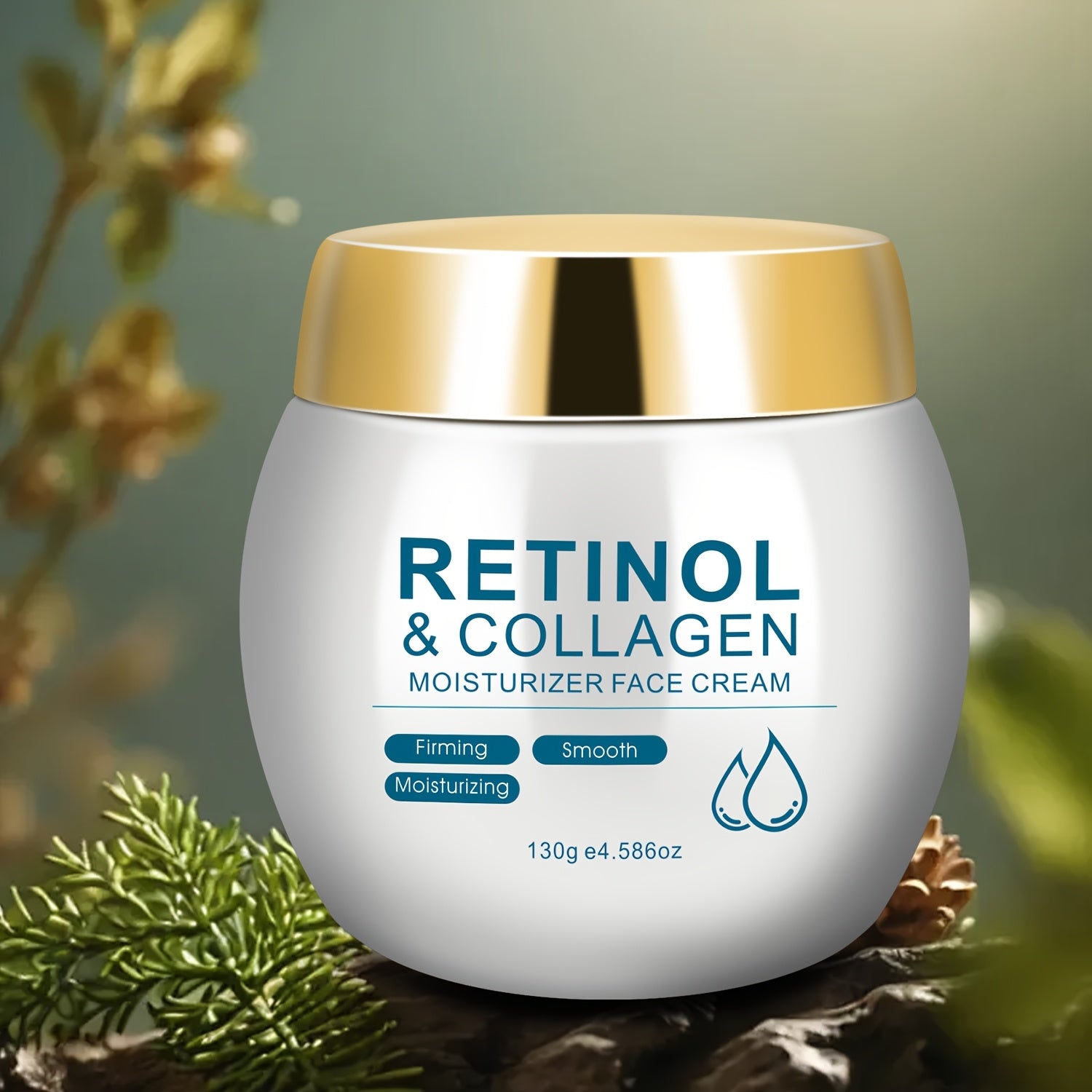 Hydrating Firming Face Cream with Retinol Collagen Hyaluronic Acid Vitamin E for All Skin Types 1.36oz