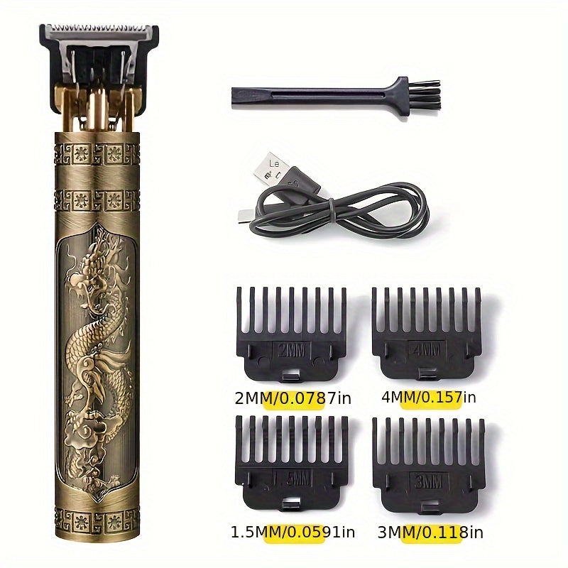 Retro T9 uslubidagi yangilangan elektr soch kesgich, ikki tomonlama qirqish boshiga ega