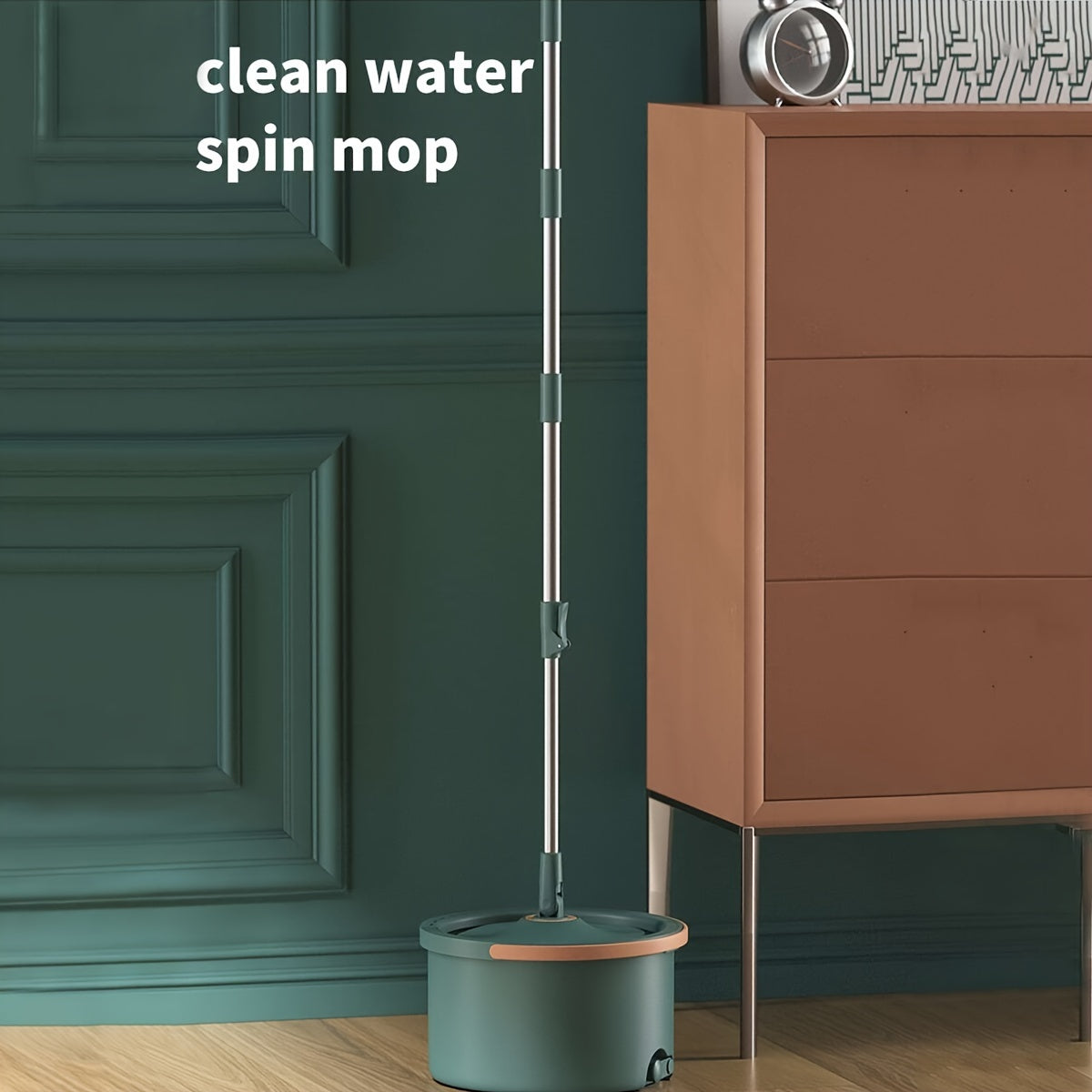 Uy va yotoqxona uchun ideal, ushbu Premium Doira Aylanma Mopa va Chelak To'plami Oson Burish texnologiyasi va Yuvishsiz texnologiyasi bilan ta'minlangan, bu esa pol, plitka, yog'och va laminatlarni oson tozalash imkonini beradi.