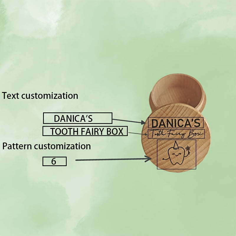 Personalized Wooden Tooth Fairy Keepsake Box Pink Custom Engraved Gift for Kids