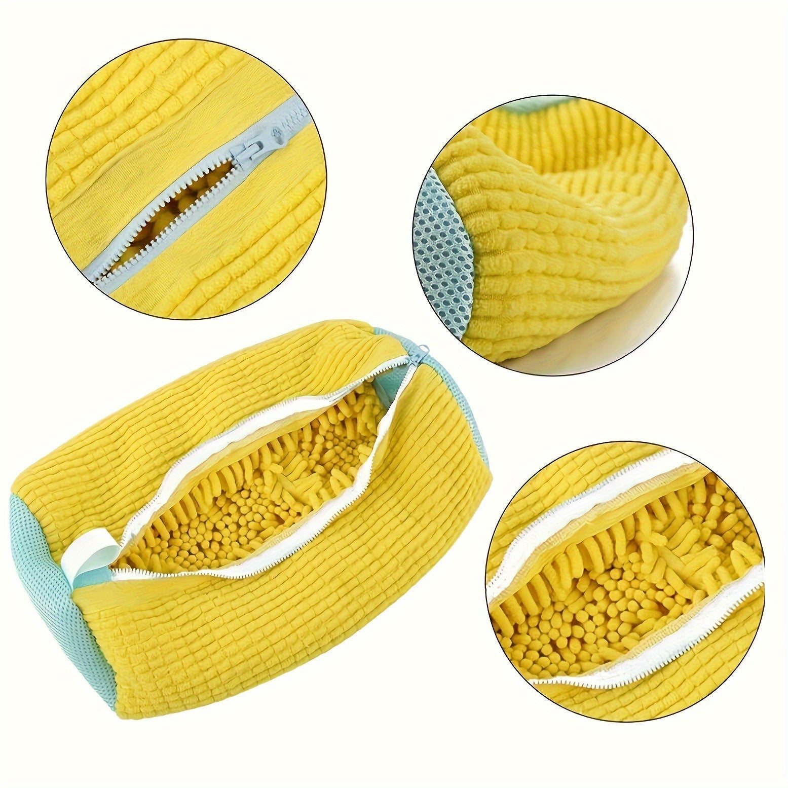 Juego de 2 bolsas para lavar zapatos para protección y limpieza de zapatos gris y amarillo