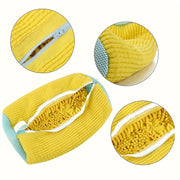 Juego de 2 bolsas para lavar zapatos para protección y limpieza de zapatos gris y amarillo