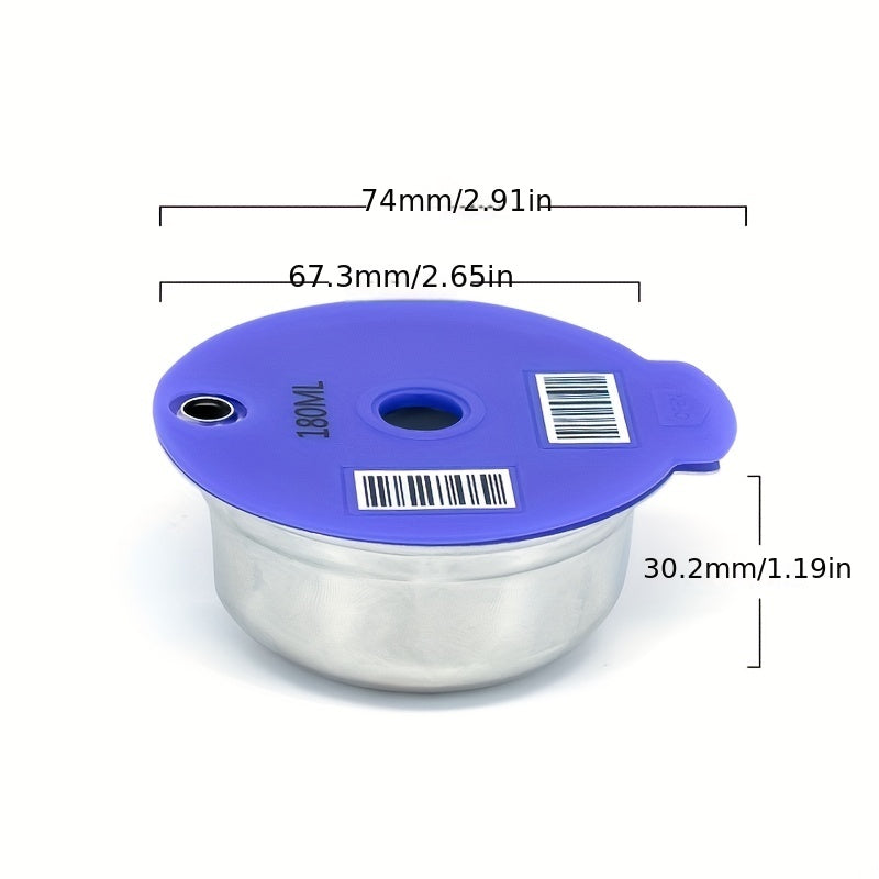 Eng yaxshi tanlov: BOSCH va Tassimo uchun zanglamas po'latdan yasalgan qayta ishlatiladigan qahva podlari - Premium Espresso filtrlar, aylanuvchi qopqoq bilan ishlaydi, qahva kapsulalari, idish