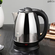 Electric Kettle Stainless Steel Glass 1500W Fast Boil Black Accents