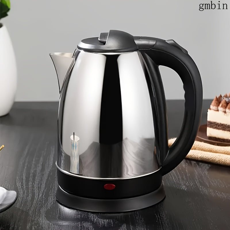 Electric Kettle Stainless Steel Glass 1500W Fast Boil Black Accents