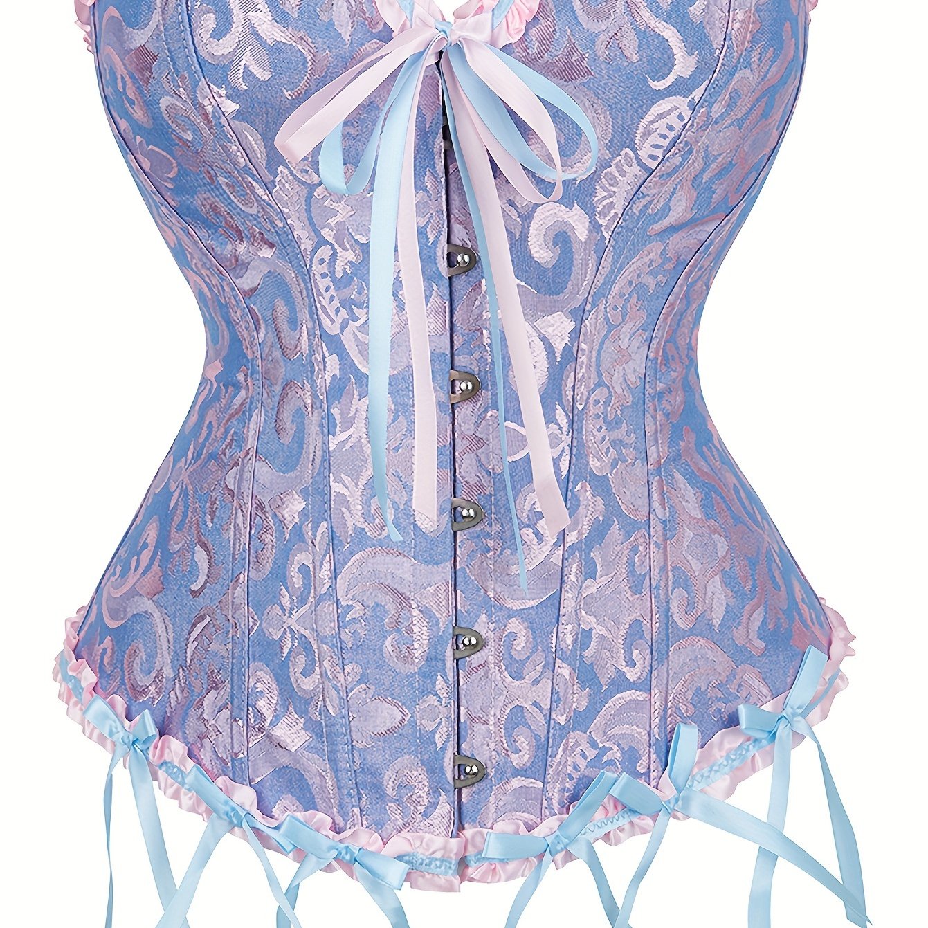 Black Lace-Up Corset Top for Tummy Control Waist Cinching Off-Shoulder Bridal Court Style Polyester Elastane