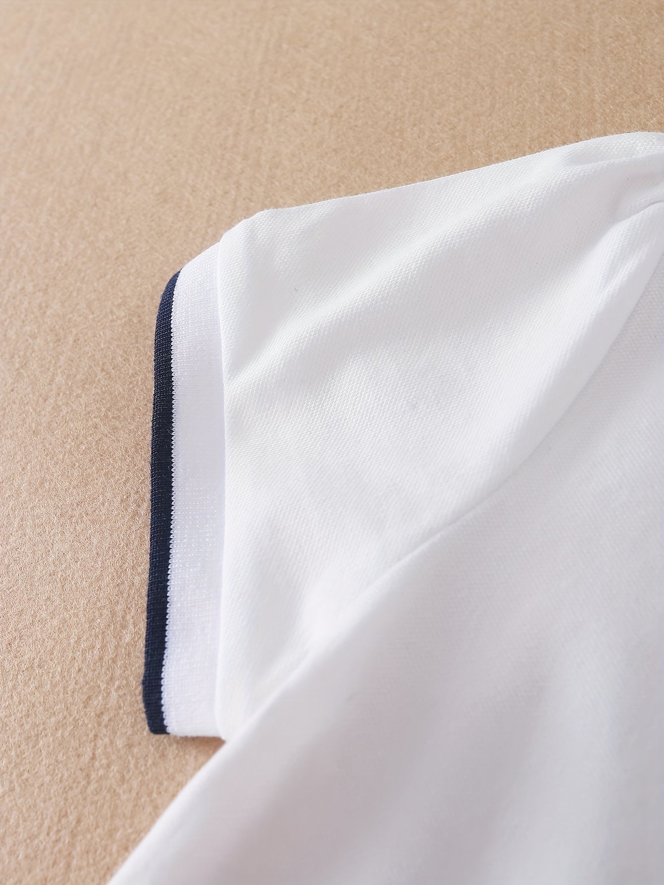 Girls Short Sleeve Cotton Blend Knit Top with Lace Embroidery for Summer Casual