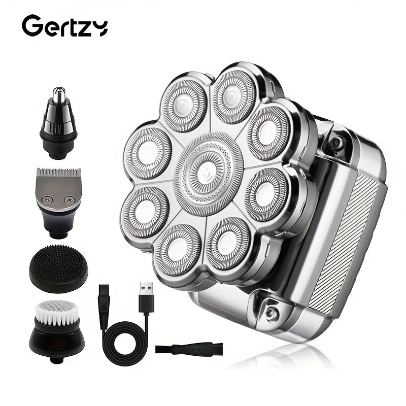 Электробритва с LED-дисплеем, магнитным лезвием, перезаряжаемая через USB, набор для ухода 5-в-1