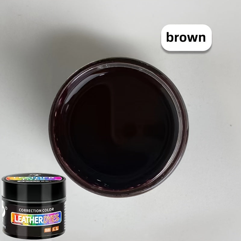 Crema de reparación de color de cuero 30g - Tinte restaurador para cuero para arañazos desvanecidos