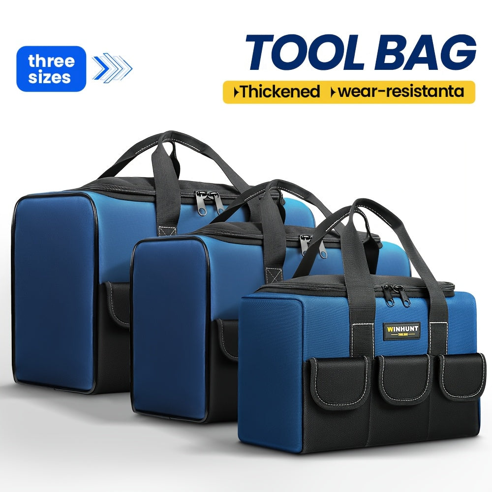 3-Piece Tool Storage Bag Large Capacity Wear-Resistant Oxford Cloth for Handymen