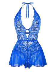 Women's Lace Crotchless Bodysuit Lingerie Sexy Erotic Underwear