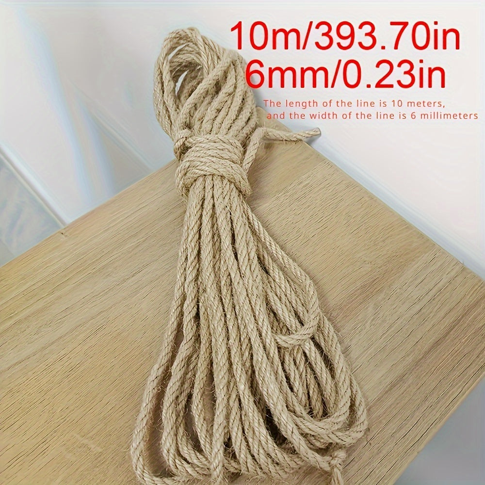 Cuerda de sisal natural de 10m para rascar gatos y protección de muebles