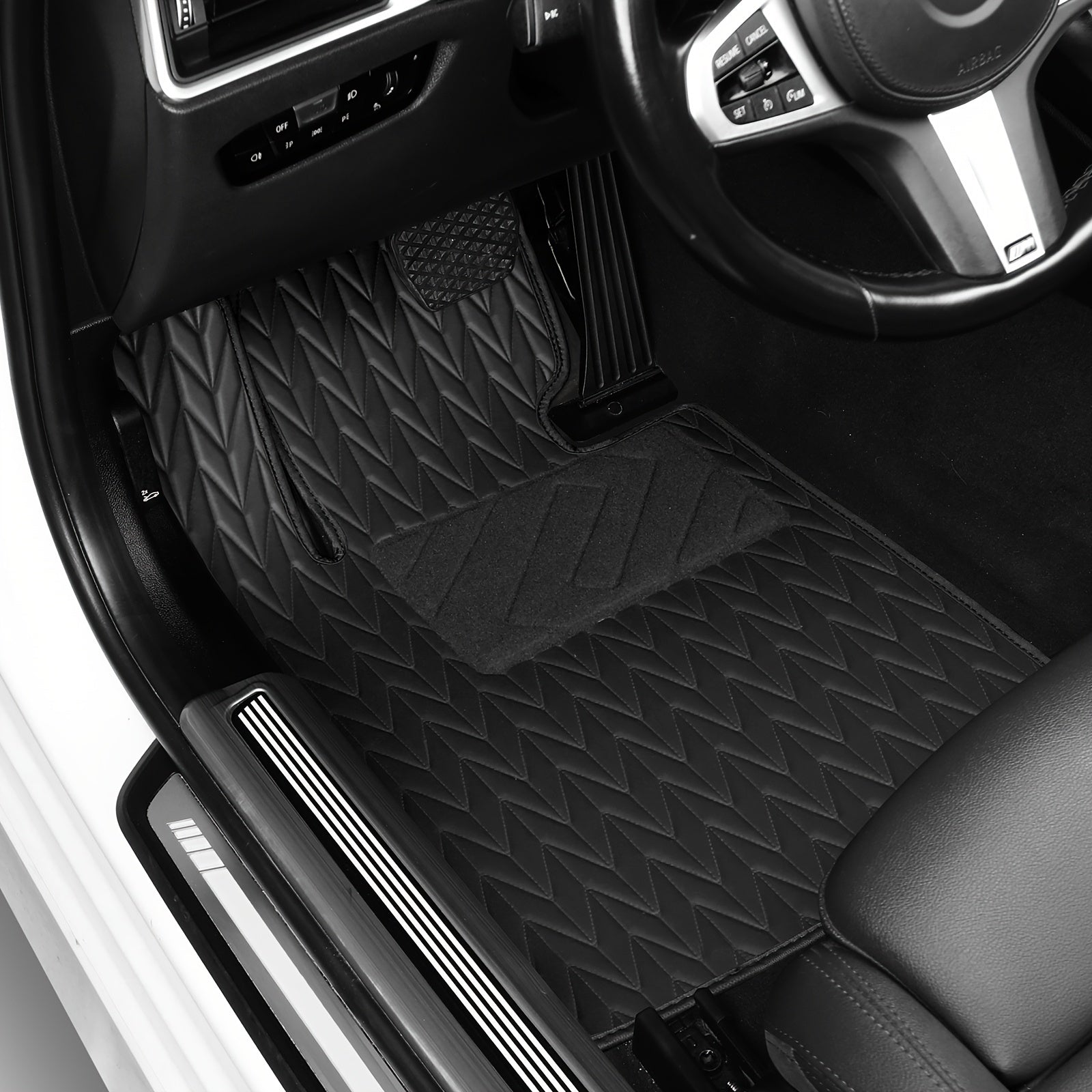 All Weather Car Floor Mats and Cargo Liners Set for SUV Black