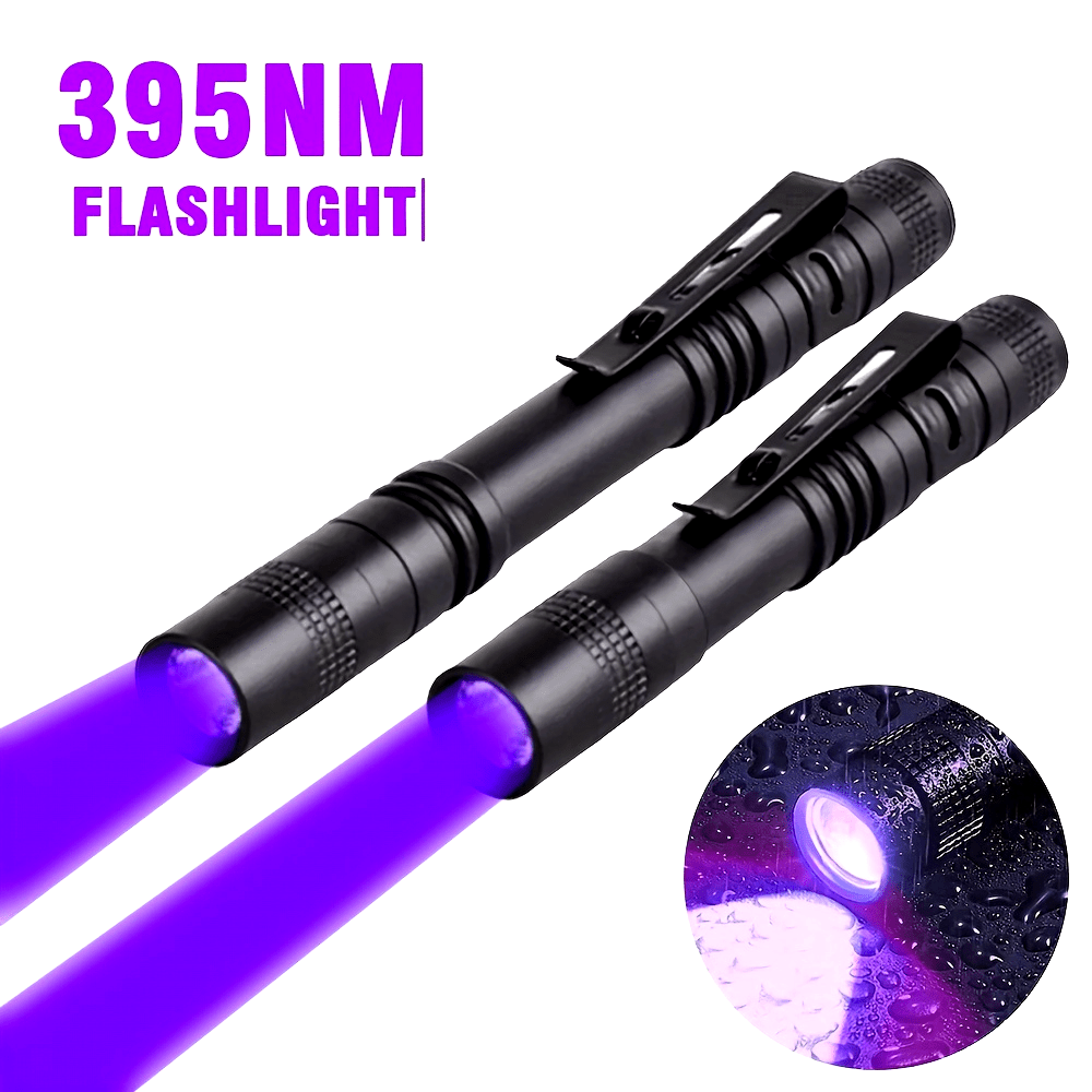 Ultraviolet Black Light Flashlight 395nm Lead-Free UV Torch for Leak Inspection