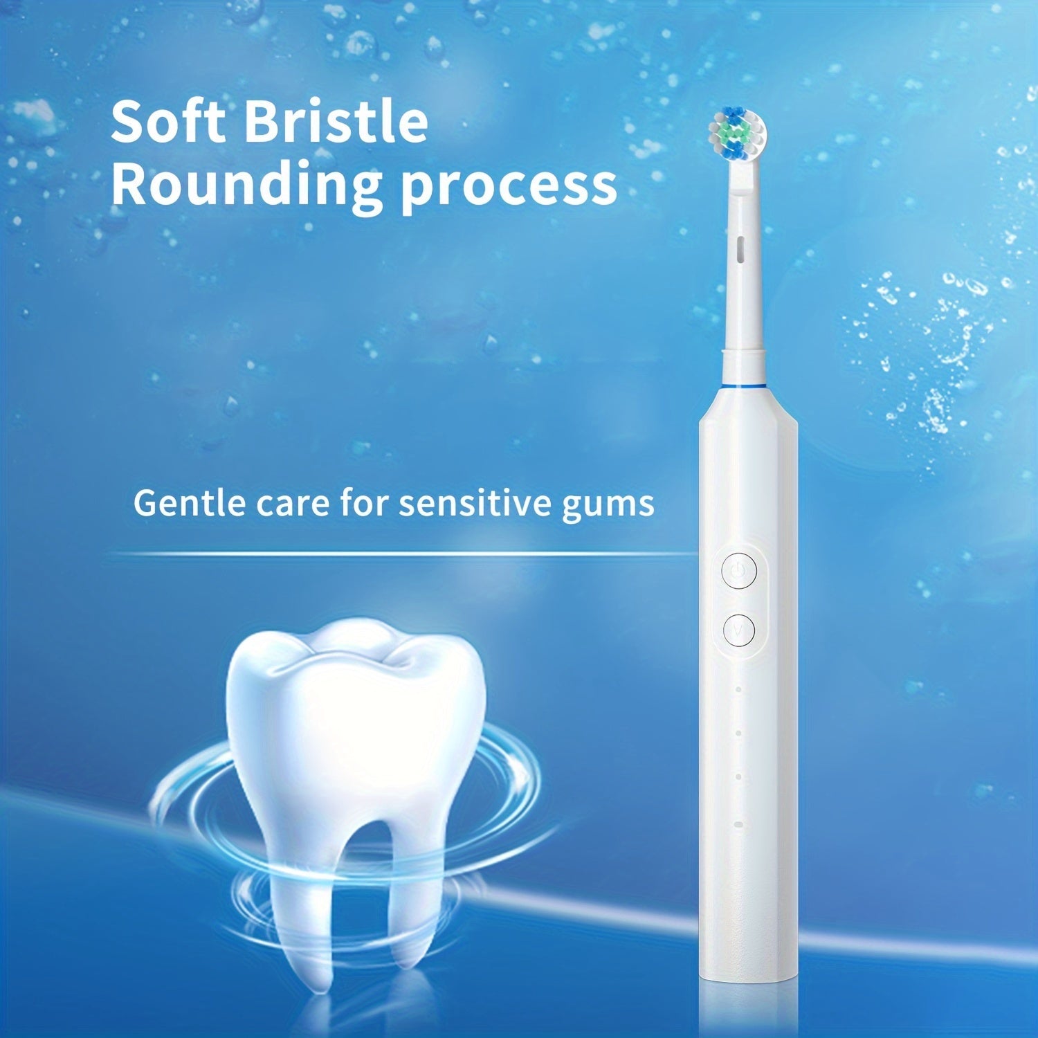 Electric Toothbrush for Adults with Smart Timer 4 Brush Heads 3 Cleaning Modes USB Fast Charge