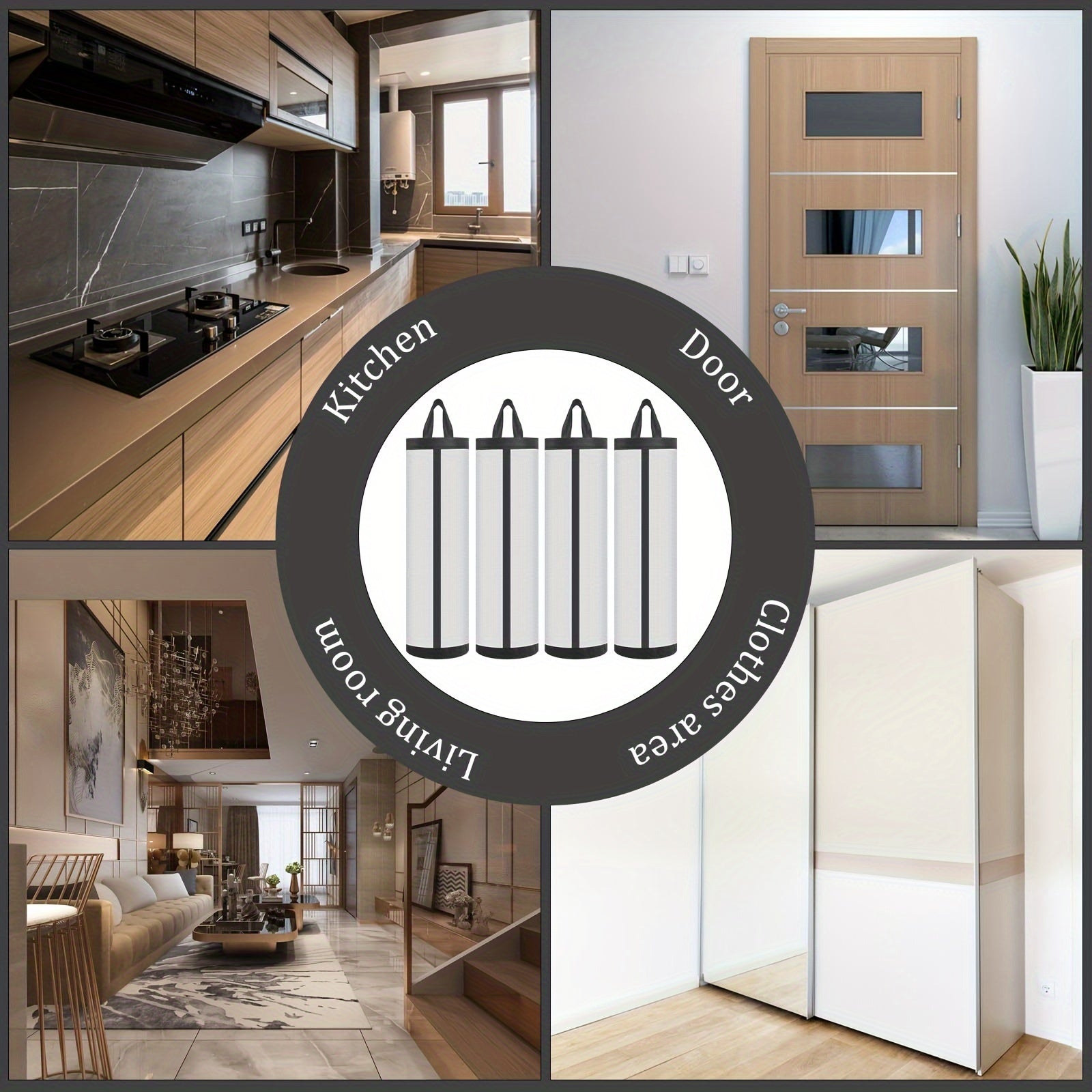 Держатели для пластиковых пакетов - набор из 2, 3, 5 или 7 штук, сетчатый подвесной диспенсер для продуктовых пакетов для дома, кухни и путешествий