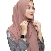 Women's Chiffon Hijab Scarf Long Shawl Lightweight Hair Wrap Solid Color