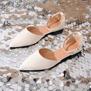 Women Flat Shoes Hollow Toe Slip-On Shoes for Autumn