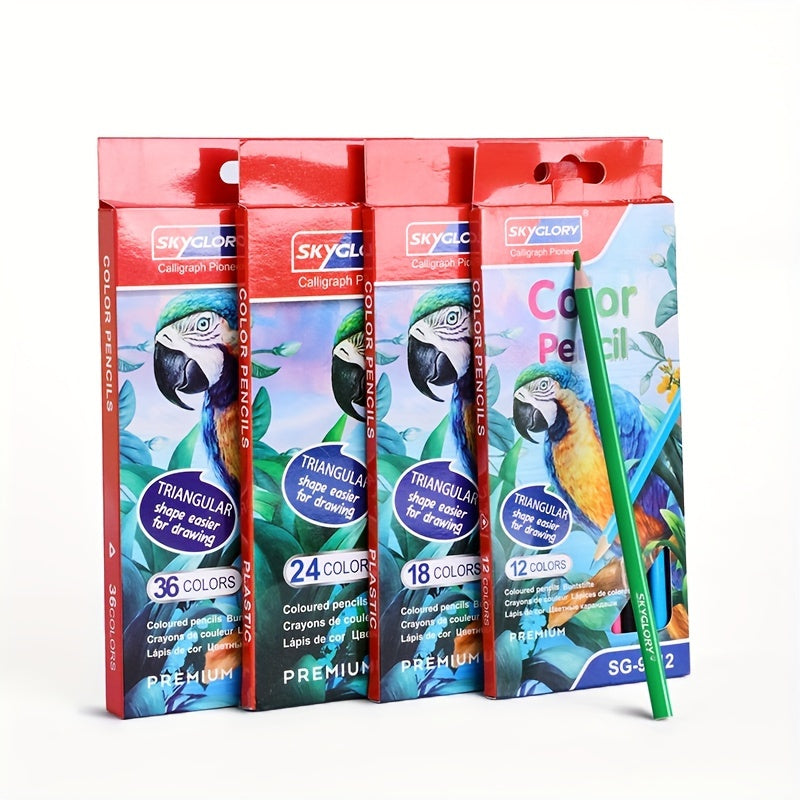 Colored Pencils Set 12 18 24 36 Bright Colors for Art and Adult Coloring