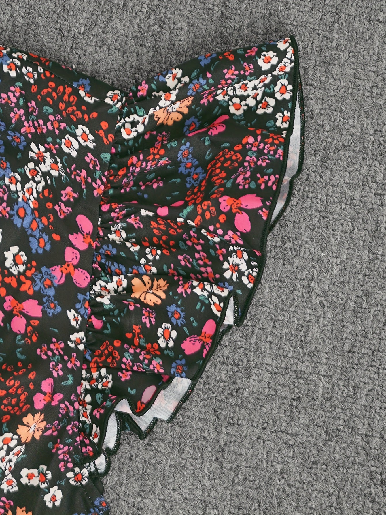 Plus Size Women's Floral Print Off-Shoulder Jumpsuit Casual Romper Summer Wear