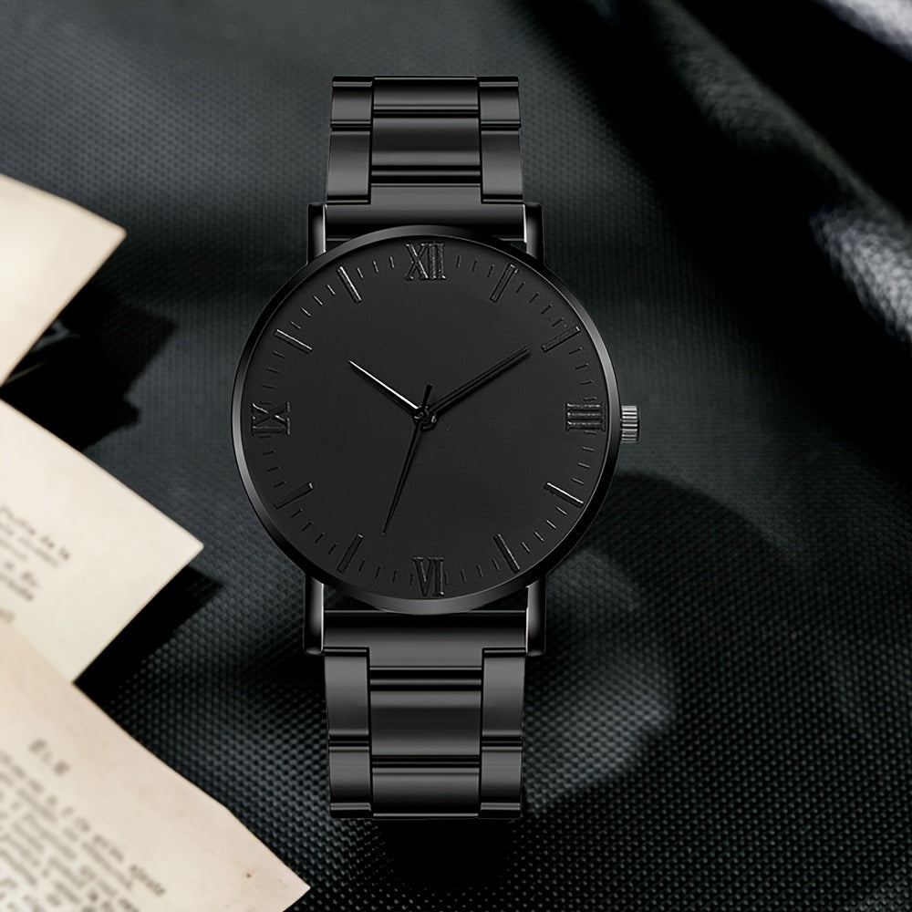 Men's Quartz Watch Zinc Alloy Round Dial Non-Waterproof Stylish Gift