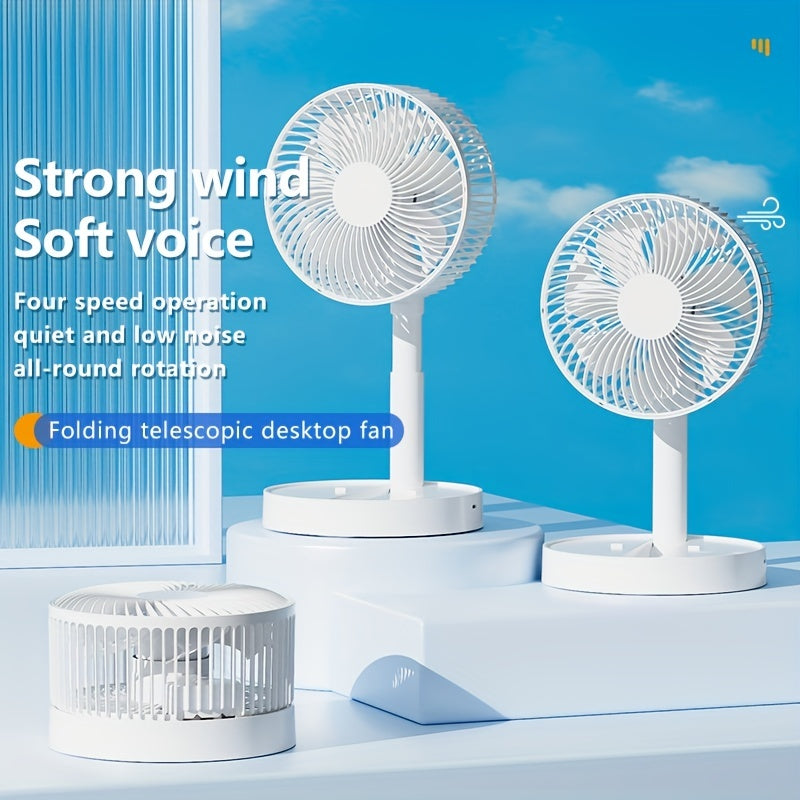Portable Mini USB Fan, Foldable Handheld, Quiet, for Home and Office