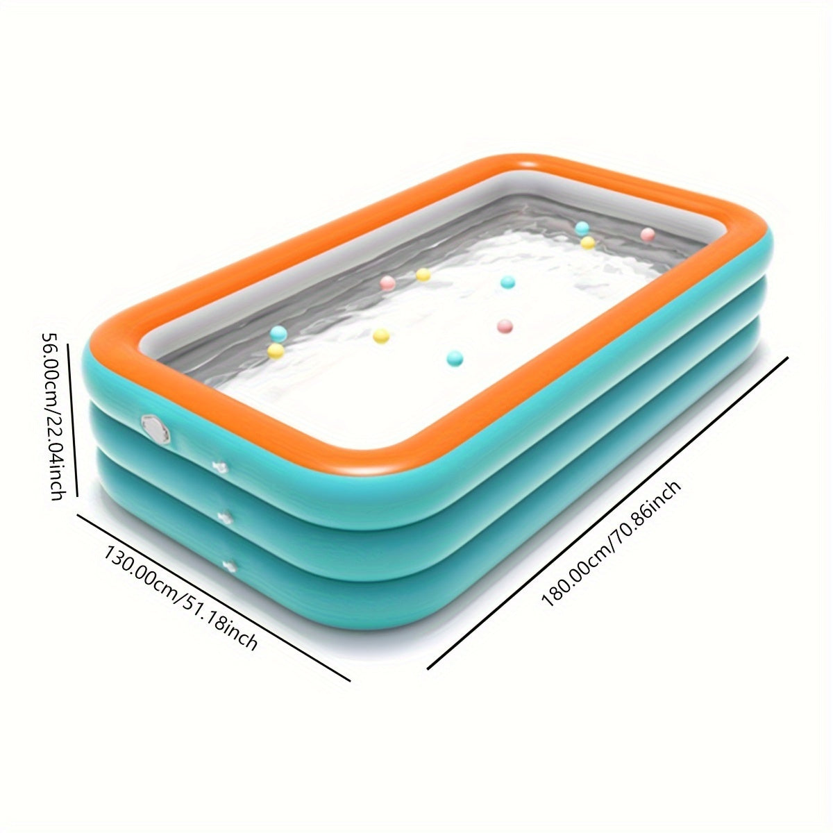Inflatable Pool with Ocean Balls for Family Home Use