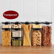 Airtight Food Storage Containers Set, Clear Plastic Canisters, Stackable, BPA-Free