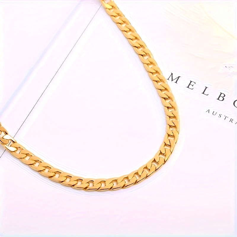 Women Gold Chain Necklace 55.88cm 14K Plated Elegant Party Jewelry