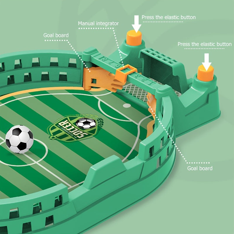 2-Player Tabletop Soccer Game for Kids and Adults Durable Plastic No Batteries