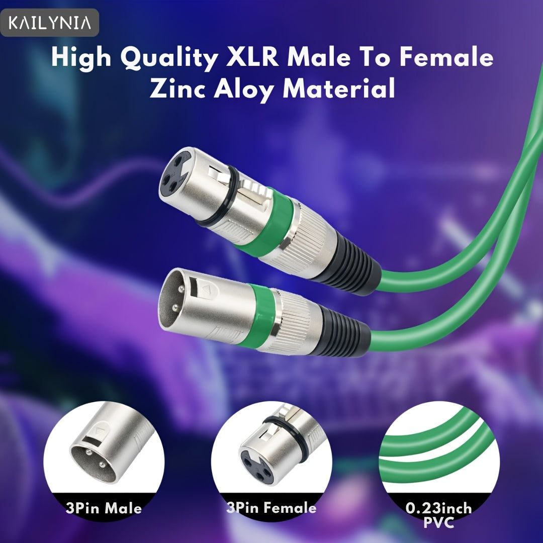 3-Pin Balanced XLR Audio Cable Male to Female Shielded for Microphones and Studio Use